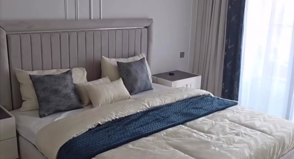 Fully furnished duplex apartment in JVC living room with modern design